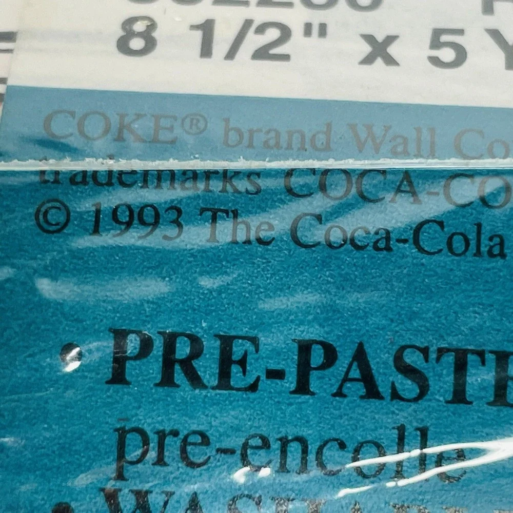 GENUINE Vintage Collectible Red Black Coca Cola Coke‎ Bottles Wall paper Border